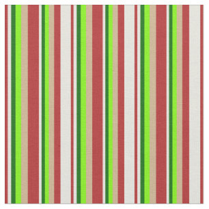 Rode, beige, donkergroene, groene en verkleurde ti stof