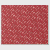 Rode Beige Prettige Kerst Boog Patroon Cadeaupapier (Vlak)