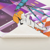 Rode beige puppy en telescoop in het kasteel sherpa deken (3/4)