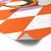 Rode beige puppy en telescoop poster (Hoek)