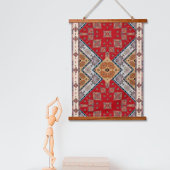 Rode Beige Turkse Kilim Rug Oosterse wandtapijt Hangend Wandkleed
