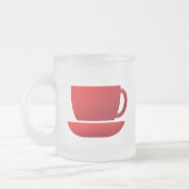 Rode beker en Saucer Matglas Koffiemok (Links)