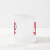 Rode beker en Saucer Matglas Koffiemok (Center)