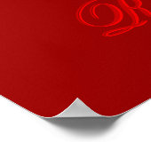 Rode beker en Saucer Poster (Hoek)