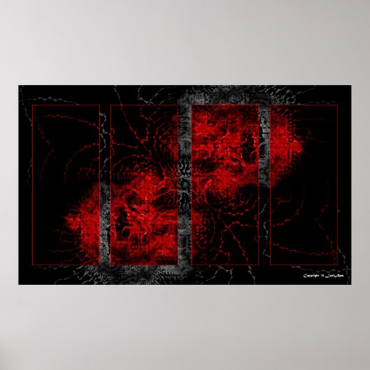 Rode bekleding poster (Voorkant)