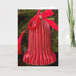 Rode Bel Kerstboom Ornament Bedankkaart