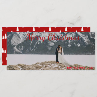 Rode belettering Panorama Christmas Kaart