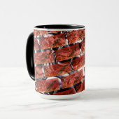 Rode bellen op een rooster- of baksteeneffect? Met Mok (Voorkant links)