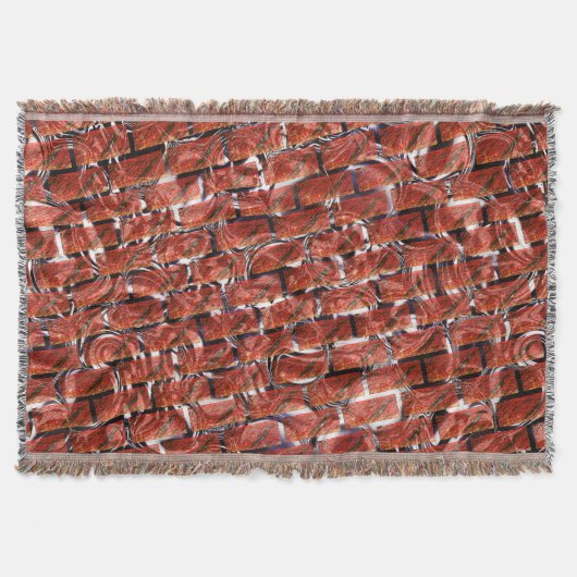 Rode belletjes bij het rooien of bakstenen effect? deken (Voorkant)