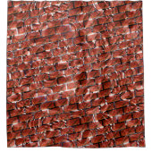 Rode belletjes bij het rooien of bakstenen effect? douchegordijn (Voorkant)