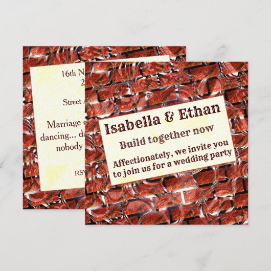 Rode belletjes bij het rooien of bakstenen effect? kaart (Voorkant / Achterkant)