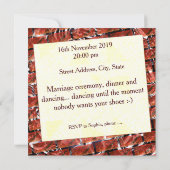 Rode belletjes bij het rooien of bakstenen effect? kaart (Achterkant)