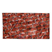 Rode belletjes bij het rooien of bakstenen effect? kussensloop (Achterkant-Rechts)