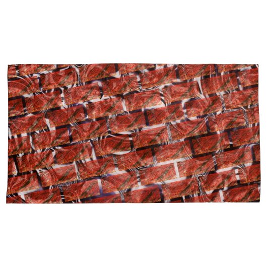 Rode belletjes bij het rooien of bakstenen effect? kussensloop (Voorkant-Rechts)