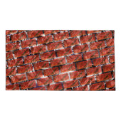 Rode belletjes bij het rooien of bakstenen effect? kussensloop (Achterkant-Links)