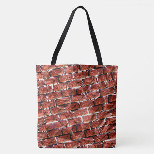 Rode belletjes bij het rooien of bakstenen effect? tote bag (Voorkant)