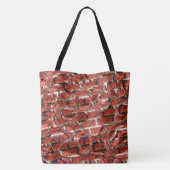 Rode belletjes bij het rooien of bakstenen effect? tote bag (Achterkant)