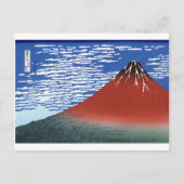 Rode berg Fuji  Japanse afdruk Briefkaart (Voorkant)