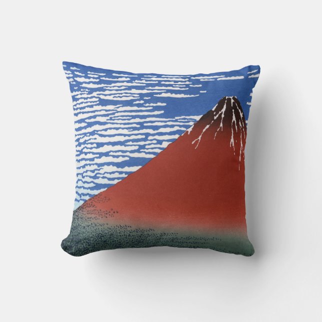 Rode berg Fuji  Japanse afdruk Kussen (Voorkant)