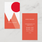 Rode bergen visitekaartje (Voorkant / Achterkant)