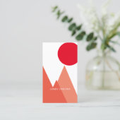 Rode bergen visitekaartje (Staand voorkant)