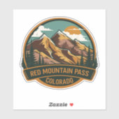 Rode bergpas - Colorado Sticker (Vel)