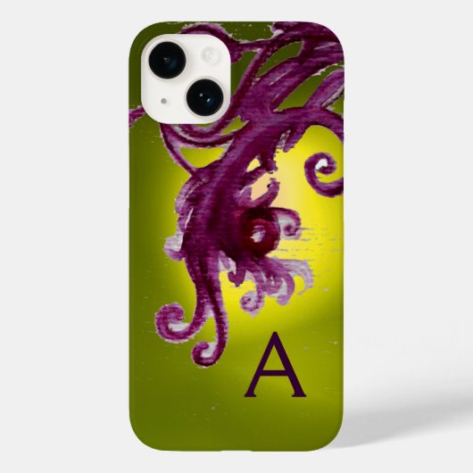 RODE BERRIA EN ZWEEKMONOGRAM, geel Case-Mate iPhone Case (Achterkant)