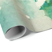 Rode Berries Greenery kerstFloral Waterverf Cadeaupapier (Rol Hoek)