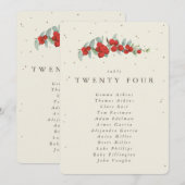 Rode Berry + Eucalyptus Tafel Aantal Zitplaatsen K (Voorkant / Achterkant)