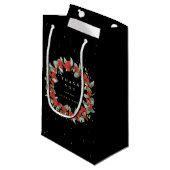 Rode Bes + Eucalyptus Kerst/Feest Dankjewel Klein Cadeauzakje (Voorkant Gekanteld)