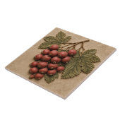 Rode Bes Herbarium Herfst Tegeltje (Zijkant)