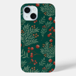 Rode Bes Kerstmis Hoesje voor Telefoon