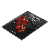 Rode bes notitieboek (Linkerzijde)