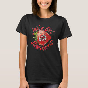 Rode Bes Zomer Eten Fruit Vrouwen Meisjes Aardbei T-shirt