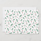 Rode bessen 4 foto Vrolijk Kerstfeest Gelukkig Nie Feestdagenkaart (Achterkant)