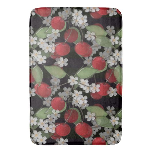 Rode bessen badmat (Voorkant Verticaal)