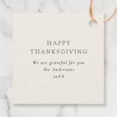 Rode bessen & bladeren  bruine botanische bedankjes labels (Achterkant)