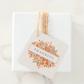 Rode bessen & bladeren Ivoor Botanisch Bedankjes Labels (In situ)