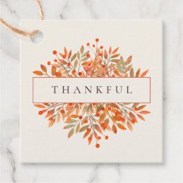 Rode bessen & bladeren  Ivoor Botanisch Bedankjes Labels