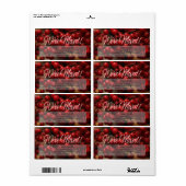 Rode bessen die we hebben verhuisd met het kerstla etiket (Full Sheet)