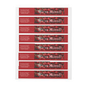 Rode bessen die we hebben verhuisd met het kerstla omwikkelbaar adreslabel (Vel)