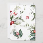 Rode bessen een vrolijk klein Baby shower uitnodig Kaart (Achterkant)