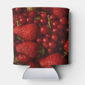 Rode bessen en aardbeien blikjeskoeler (Achterkant)