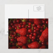 Rode bessen en aardbeien briefkaart (Voorkant / Achterkant)