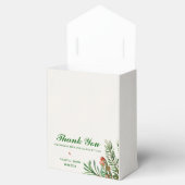 Rode bessen en bladeren feestelijke kerst bruiloft bedankdoosjes (Geopend)