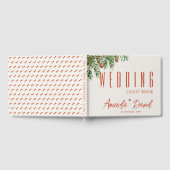 Rode bessen en bladeren kerst feestelijke bruiloft gastenboek (Volledig)