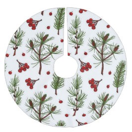 Rode bessen en dennen kerstboom rok
