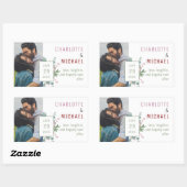 Rode bessen en Eucalyptus Wedding Sticker (Vel)