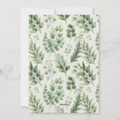 Rode bessen en groen gebladerte Kerstmis Feestdagenkaart (Achterkant)