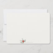 Rode bessen en kerstbotanische feestdag kaart (Achterkant)